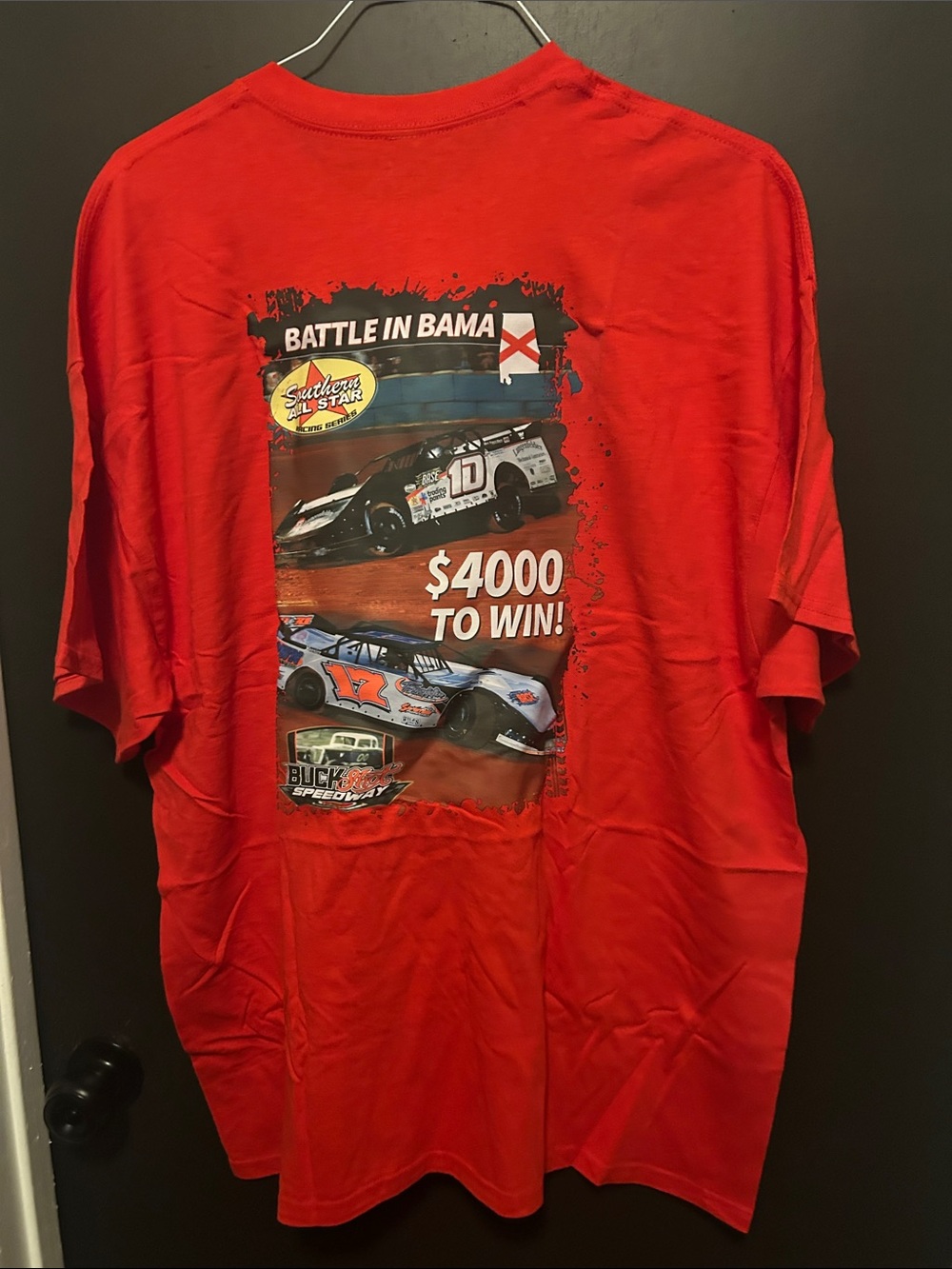 Gildan Red Short-Sleeve Racing Graphic Tee